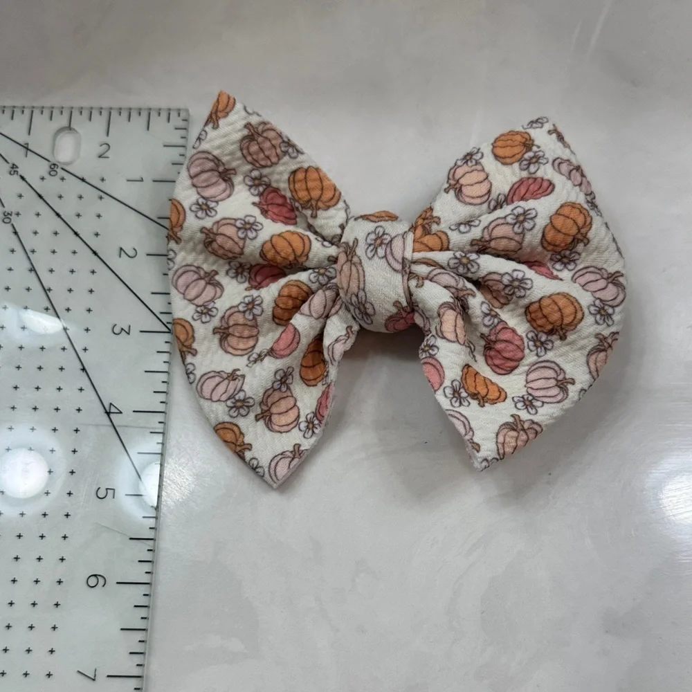 Leopard, Pumpkin, Christmas, and Orange Handcrafted Bow Set